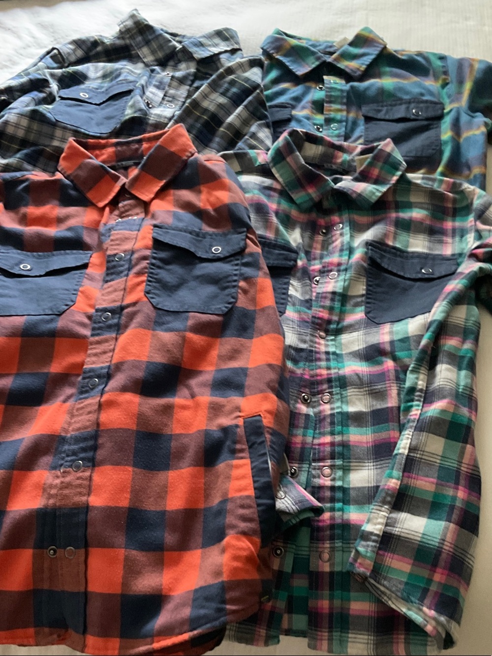 Boys L.L. Bean Flannel Shirt - Size L (14/16) BUNDLE